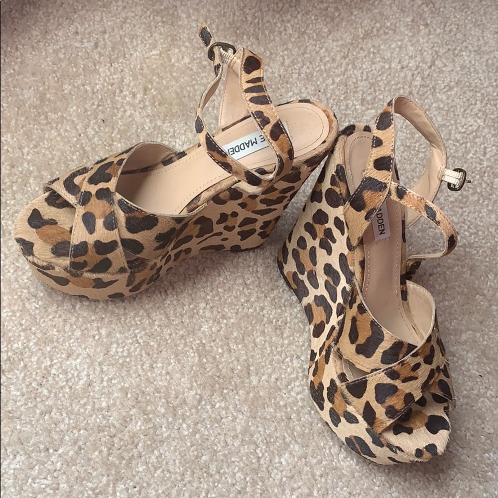 Steve Madden Leopard Print Wedges